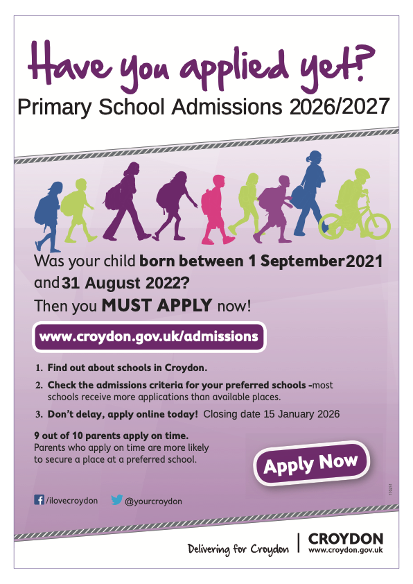 Application for a place in our Reception in September 2026. – Selsdon ...